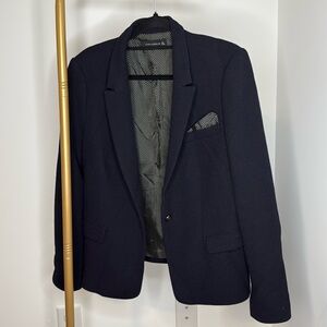 Zara black blazer single button closure size L